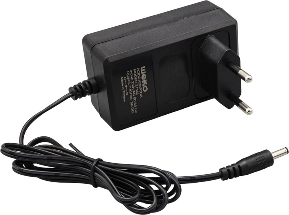 7.8 Volt - 3 Amper 3.5*1.35 Uçlu Yerli Üretim Ac Plastik Yazar Kasa Adaptörü