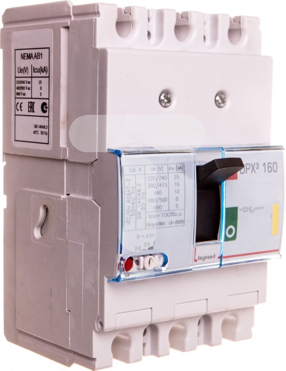 420085 Dpx³ 160 100A 3 Kutuplu 36KA Ayar Sahalı Kompakt Şalter