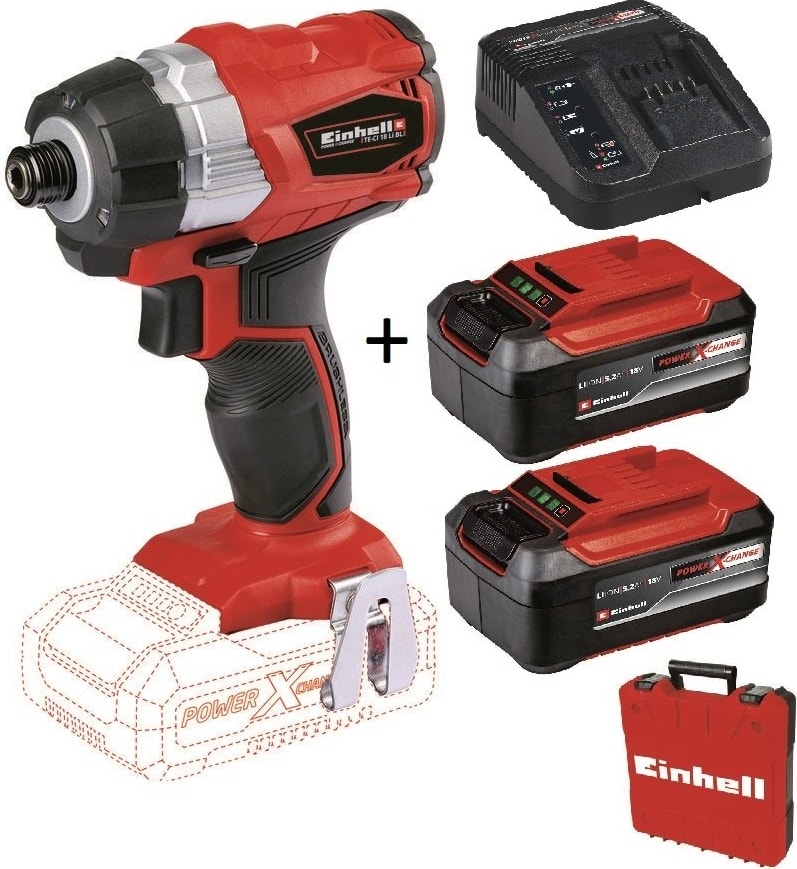 EİNHELL Te-Cı 18 Li Brushless Darbeli Vidalama + 2*5.2 Ah Plus Starter Kit + Çanta