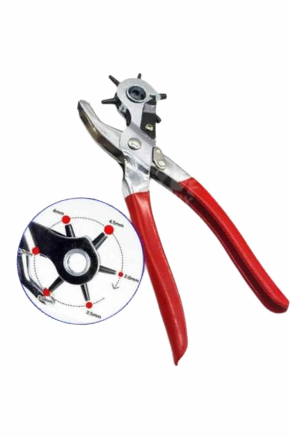 TECHMRT Kemer Delme Pensesi 6 Farklı Boyutta Kemer Delici Ev (105257) Deri Kemer