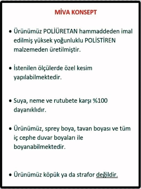 Dekoratif Boyanabilir Poliüretan Duvar Çıtası- 6 Lı Hazır Çerçeve Seti (Set 590)