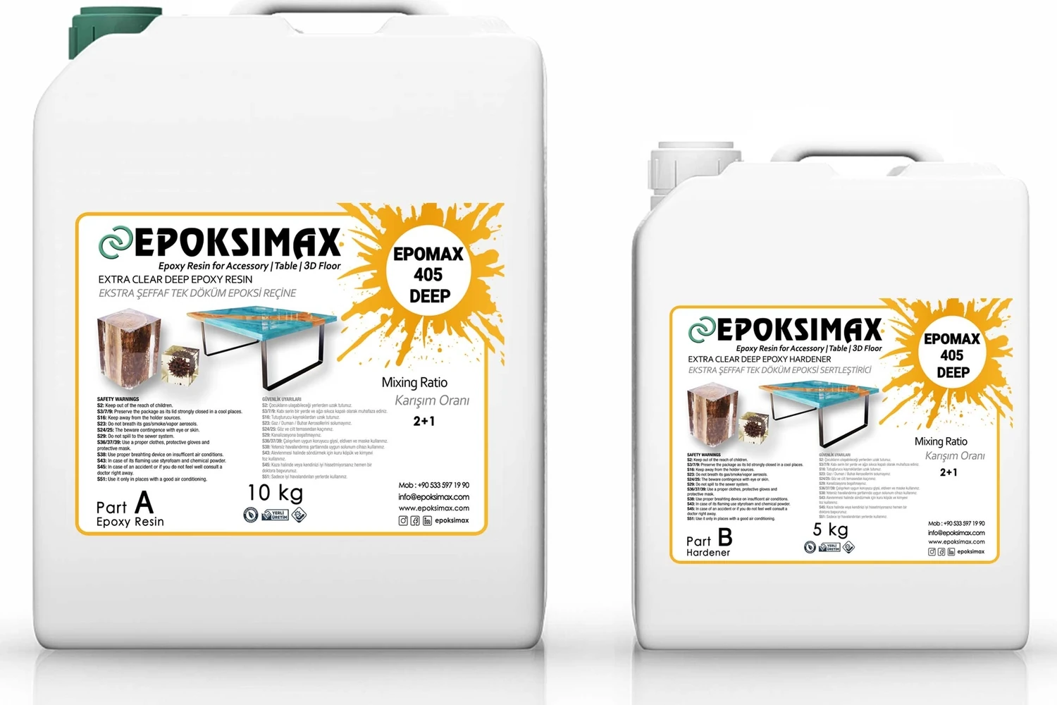 Tek Derin Döküm Için Epoksi Reçine 405 Deep 15 kg