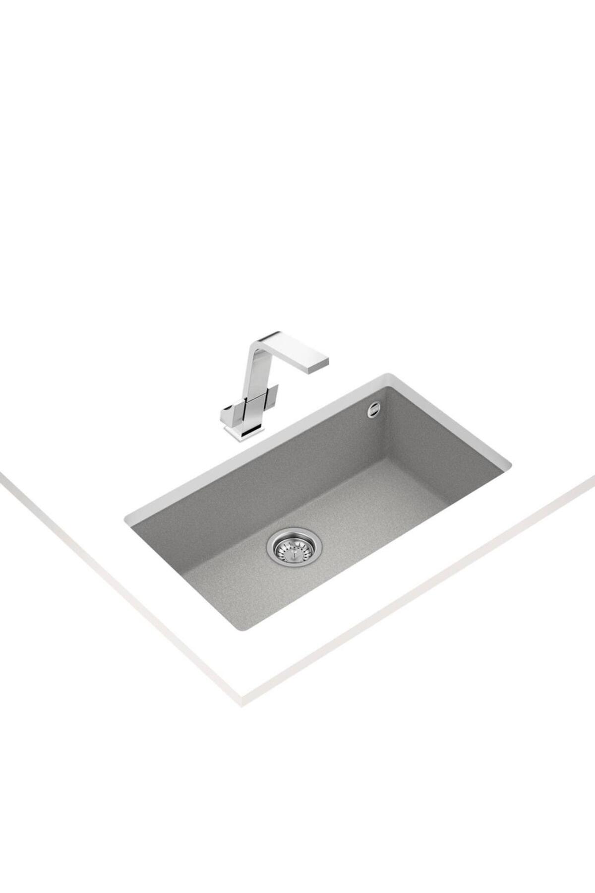 Square 72.40 Tg Stone Grey Granit Evye, Tezgahaltı