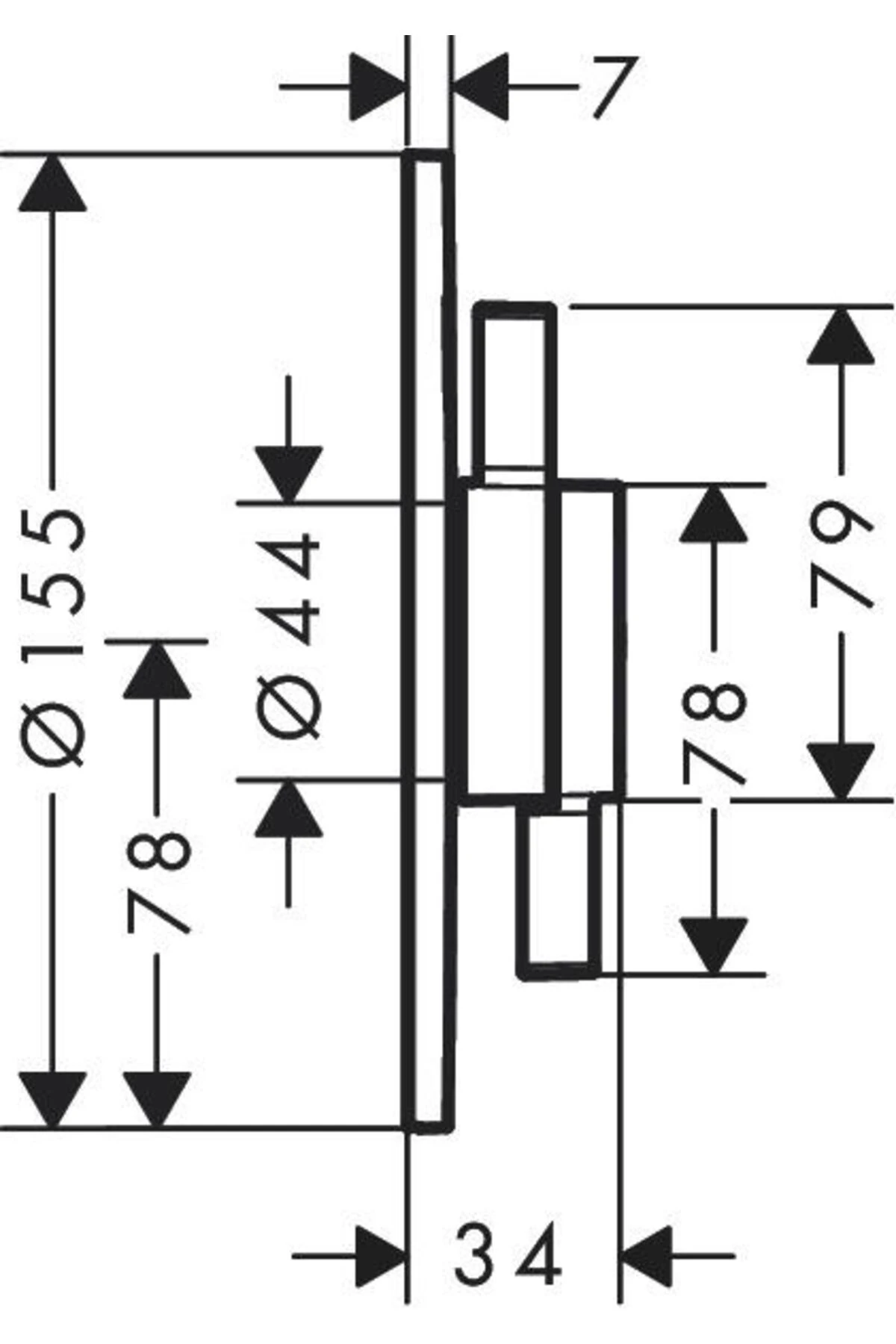 DuoTurn S 2 Çıkış İçin Ankastre Banyo Bataryası - 75418000