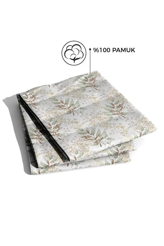 Fern Nevresim Takımı Çift Kişilik %100 Doğal Pamuk Ranforce 4 Parça