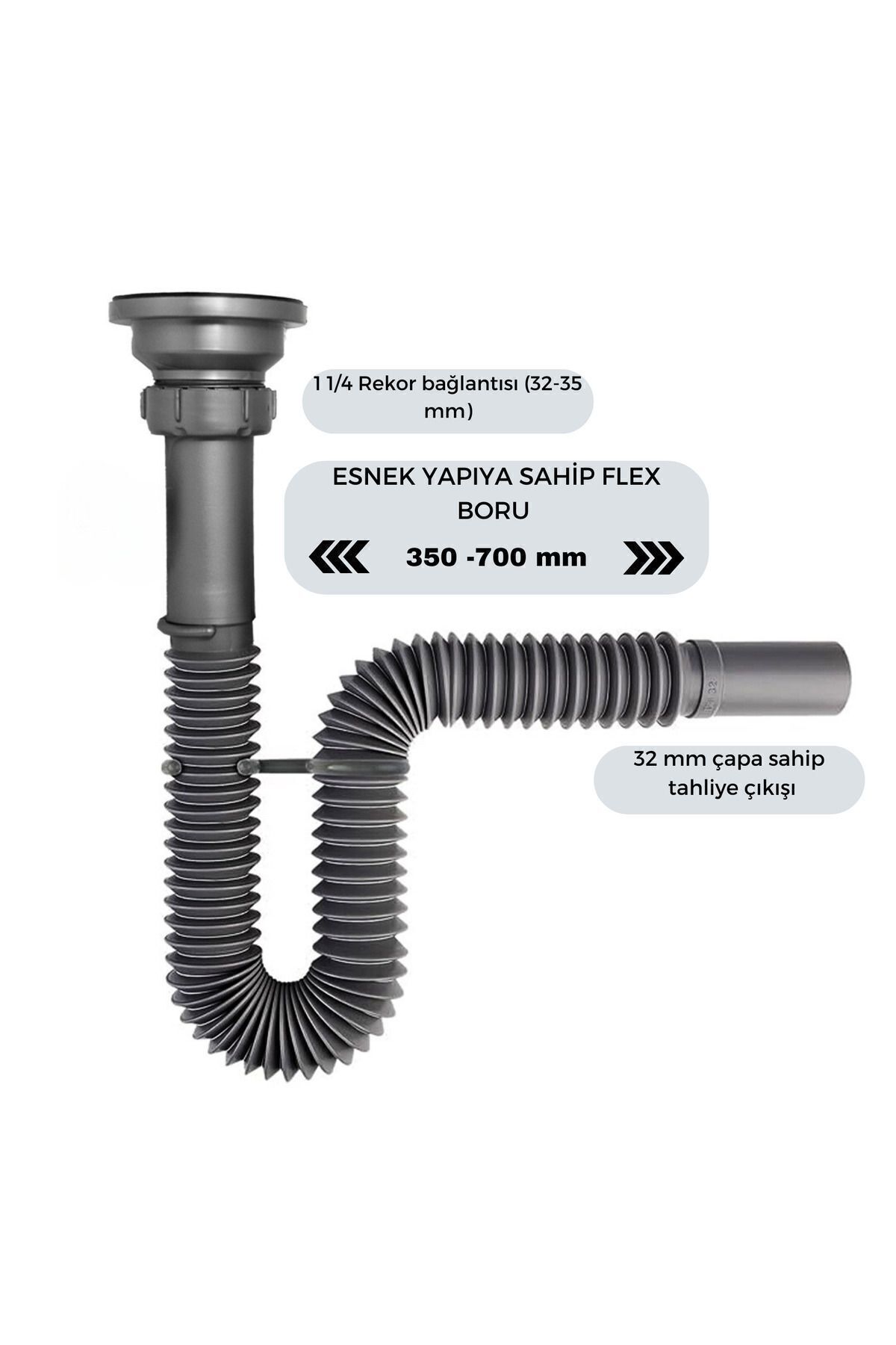 Desiphon Körüklü Lavabo Sifonu Lüks Körüklü Lavabo Evye Sifonu