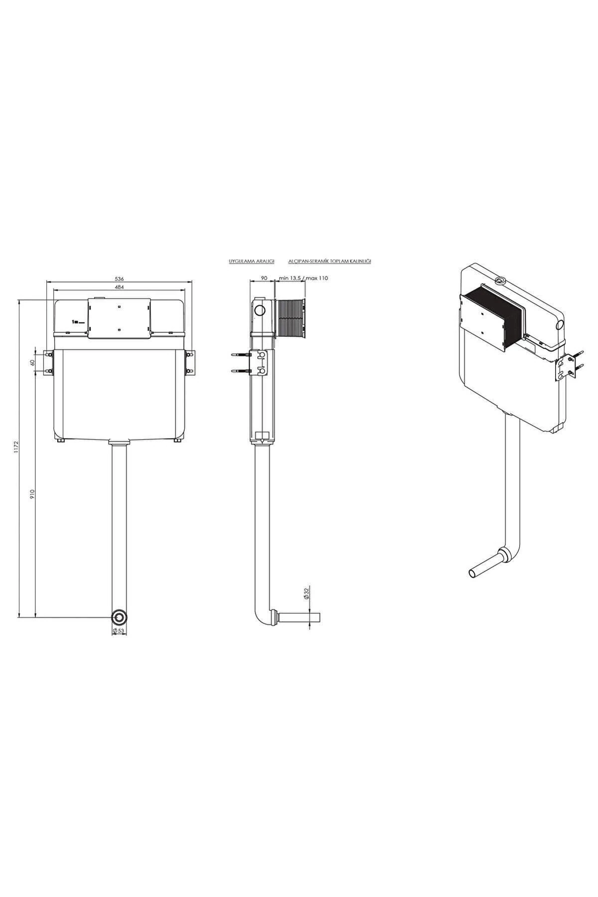 Serel Hela Taşı Için Gömme Rezervuar - T020140