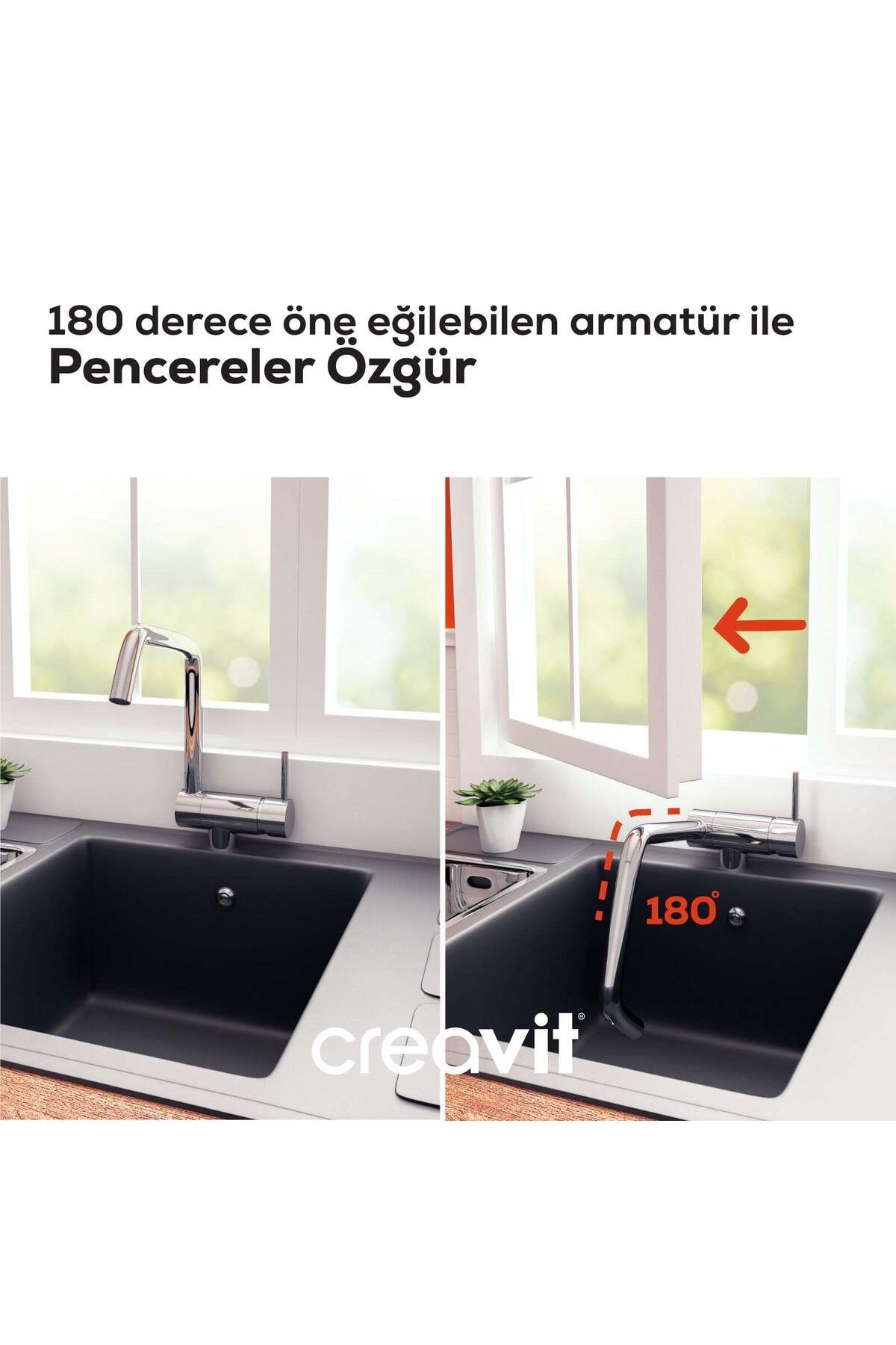 Mutfak Armatürü (Pencere Önü) Krom