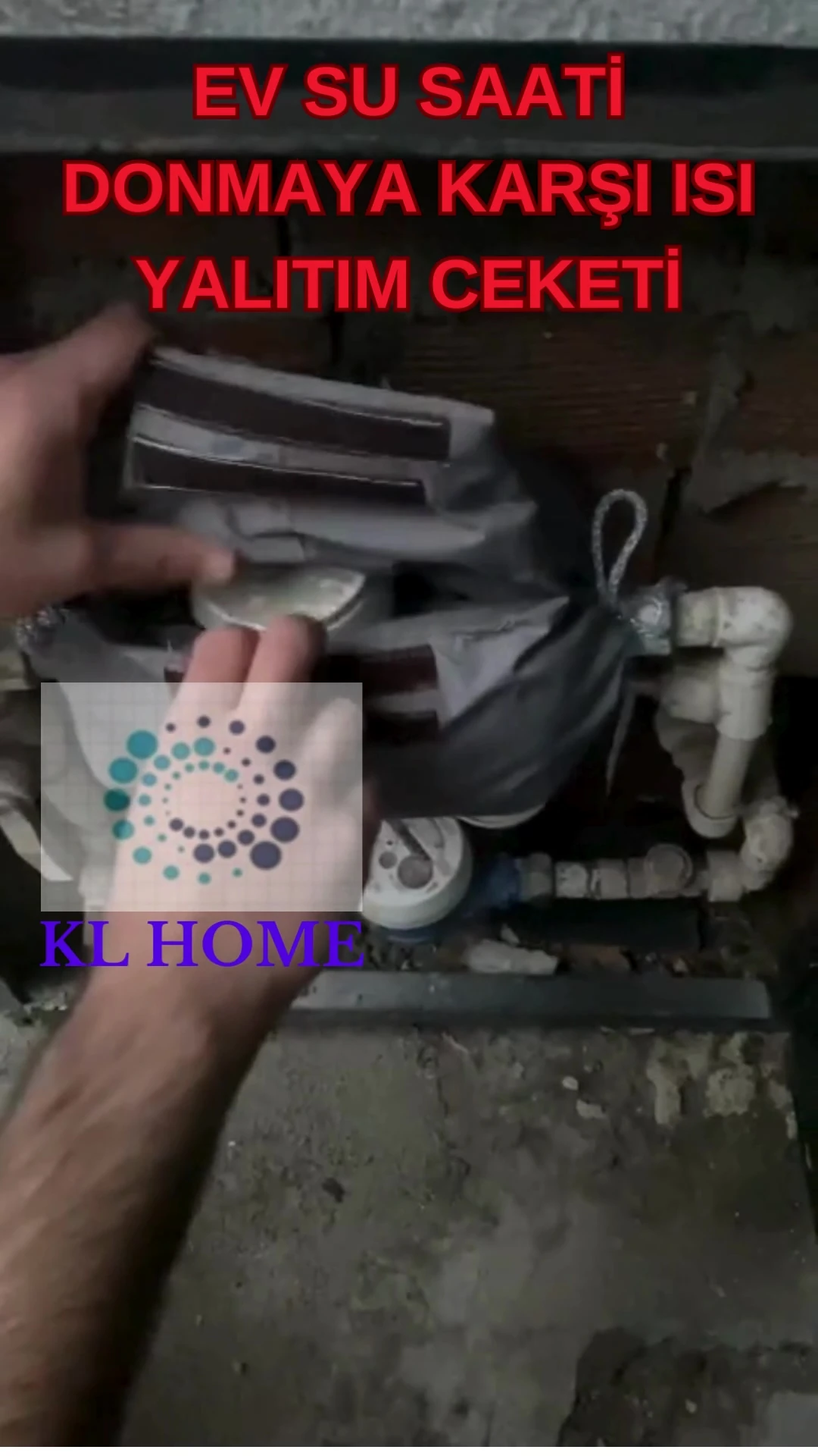 Ev Su Saati -Kartlı- Normal Sayaca Kar Kış - Dona (Donmaya) Karşı Koruma Isı Ceketi Izole (Taşyünü )