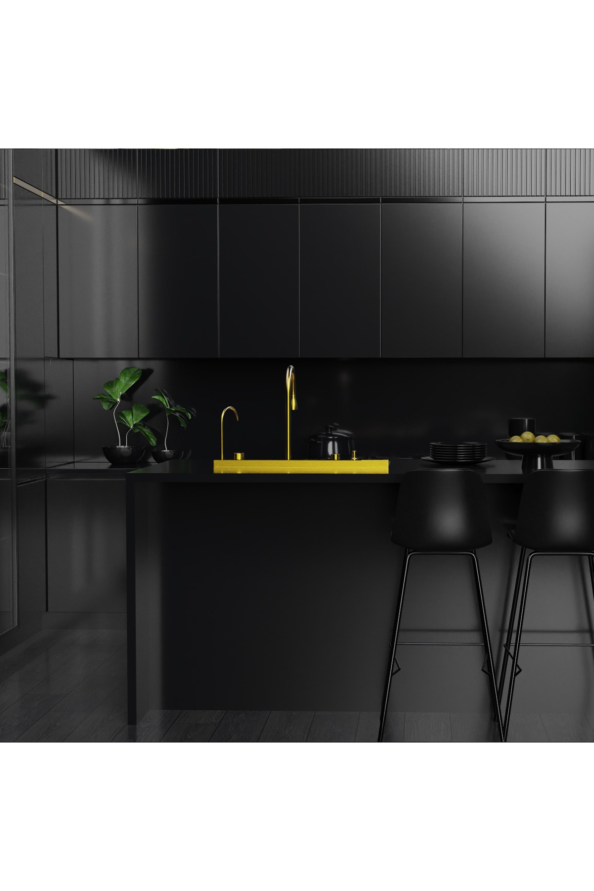 Gold Dijital Lüks Şelale Tasarımlı Akıllı Eviye As3547 75×45 Cm. Yerli Üretim. 5 Yıl Garantili.