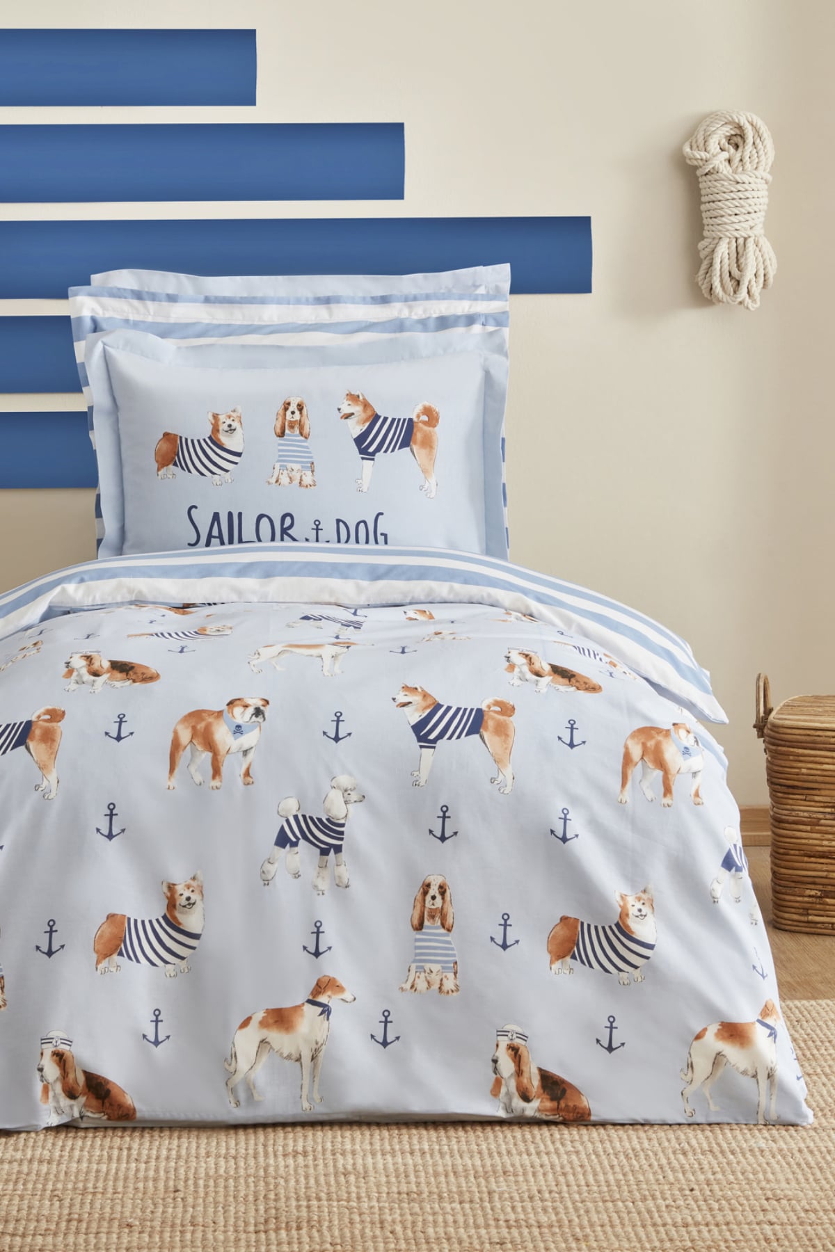 Young Sailor Dog Tek Kişilik Nevresim Takımı