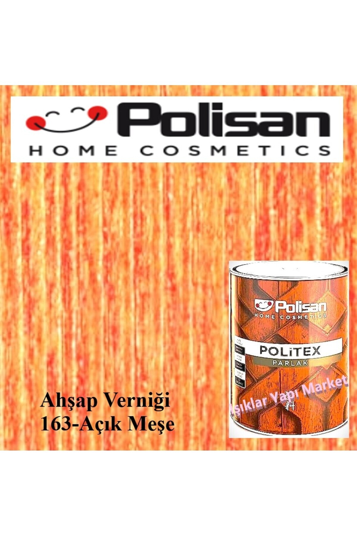 Ahşap Verniği-vernik-politex Lux Vernikli Parlak -açık Meşe-0,75 Lt.