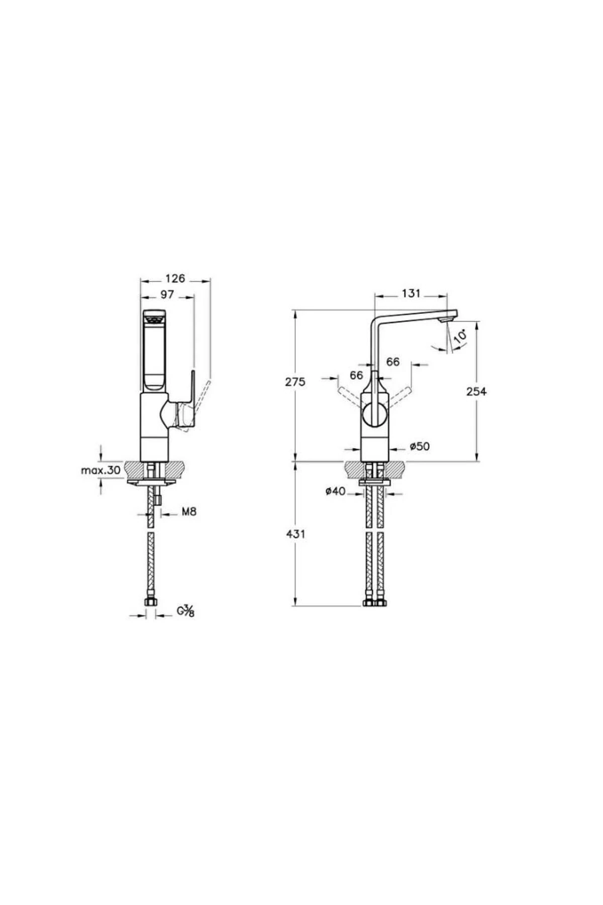 Suit L Lavabo Bataryası (Yüksek) A42468