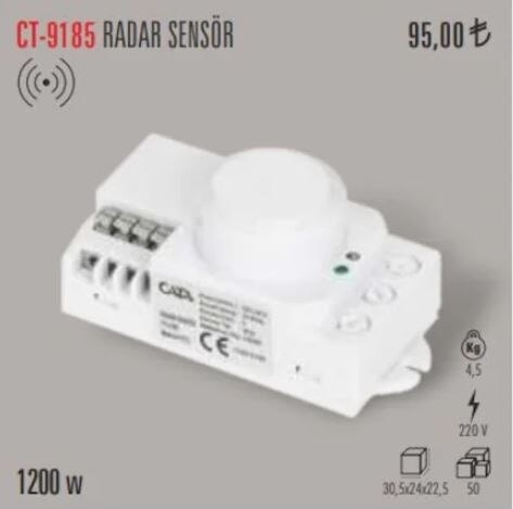 CT-9185 360 Derece Radar Hareket Sensörü