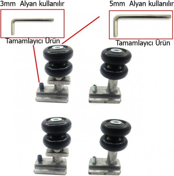 Ayrıntıshop Cam Balkon Teker 4 Set Lü