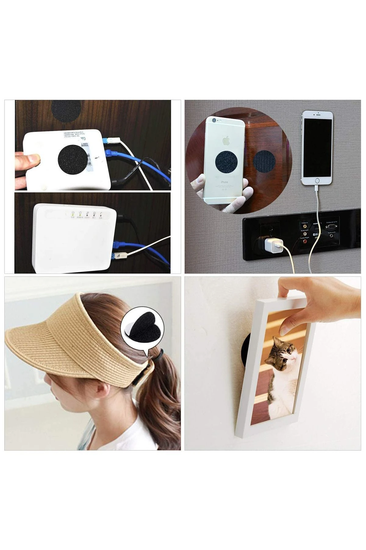 Halı Kilim Kaydırmaz 10'lu Cırt Cırtlı Bant Sandalye Örtüsü Nevresim Paspas Sabitleyici