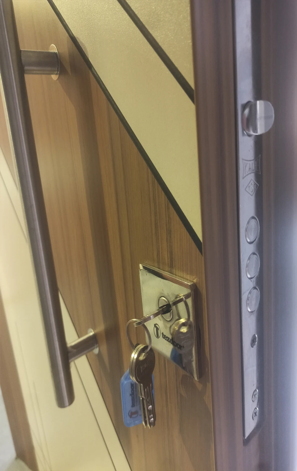 Eskitme Kasalı Düz Model Daire Kapısı, Çelik Kapı, Villa Kapısı