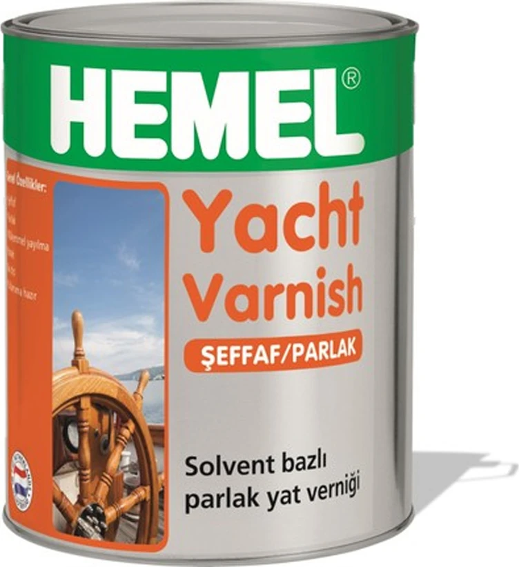 Yacht Varnish Solvent Bazlı Parlak Cila Dış Mekan 0,75 Lt Yat Verniği