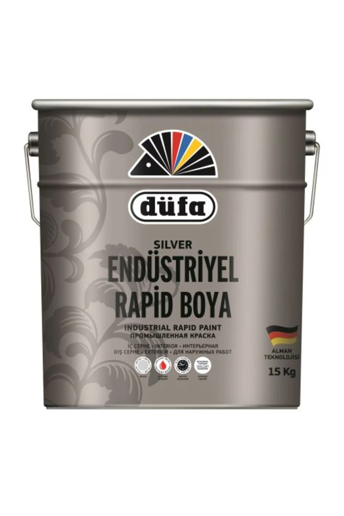 Rapid Endüstriyel Boya İpek Mat Ral 9011 Siyah 15 Kg