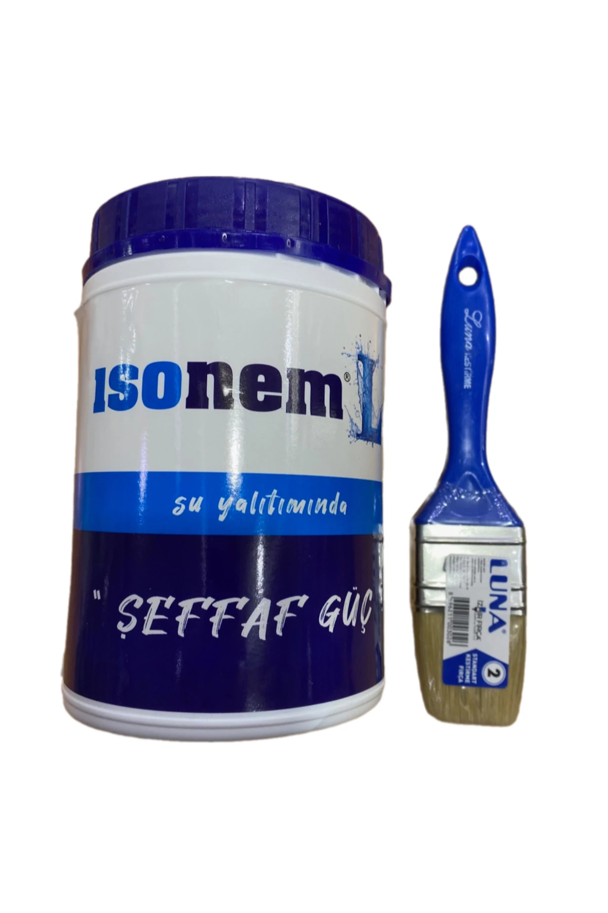 İsonem L Şeffaf Güç Su Yalıtım Boyası 1 Kg + Luna Kestirme Fırça No 2
