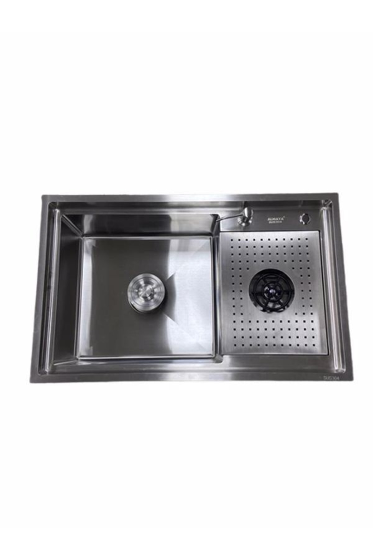 Almaya Tezgah Üstü Gümüş Eviye 304