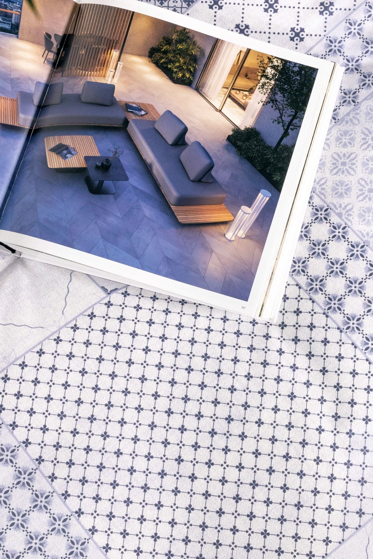 Battal Boy Nevresim Takımı Patchwork Gri Mavi Desen Ve 2 Adet Yastık Kılıfı Seti Pamuklu