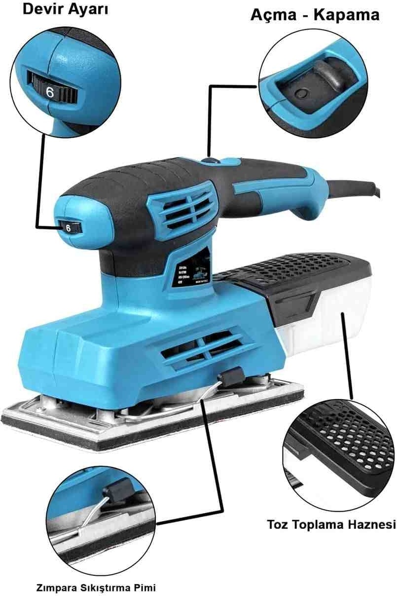 İyisi Yok Elektrikli Titreşimli Zımpara Makinası Makinesi Zımpara
