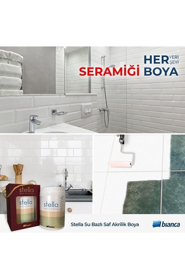 Stella Su Bazlı Saf Akrilik Boya Tüm Renkler 1Lt Her Yeri Boyar