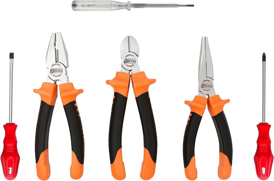 5’li Profesyonel El Aletleri Seti | Pense, Yan Keski, Kargaburun ve Tornavida Takımı | Ergonomik, Dayanıklı ve Izoleli Tasarım