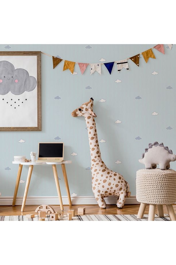Adakids 8916-2 Genç Çocuk Bulutlu Desenli Duvar Kağıdı