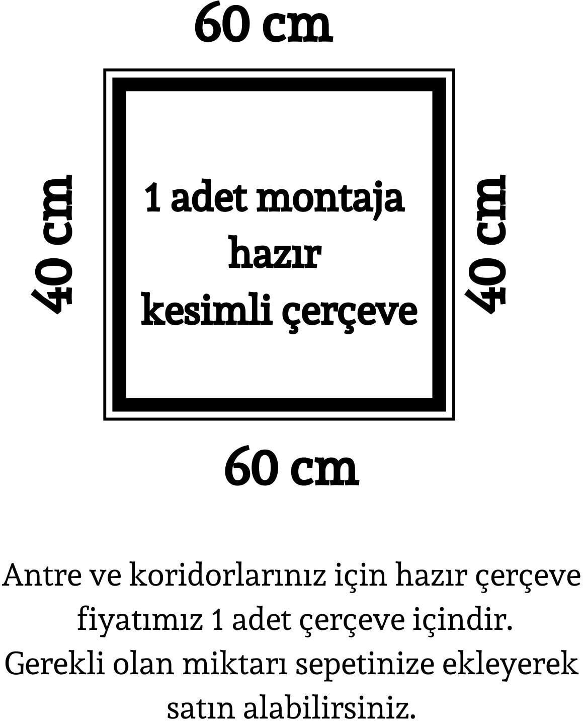 Decozza Boyanabilir Dekoratif Hazır Kesimli Antre ve Koridor Çerçevesi 2,5 cm Çıta