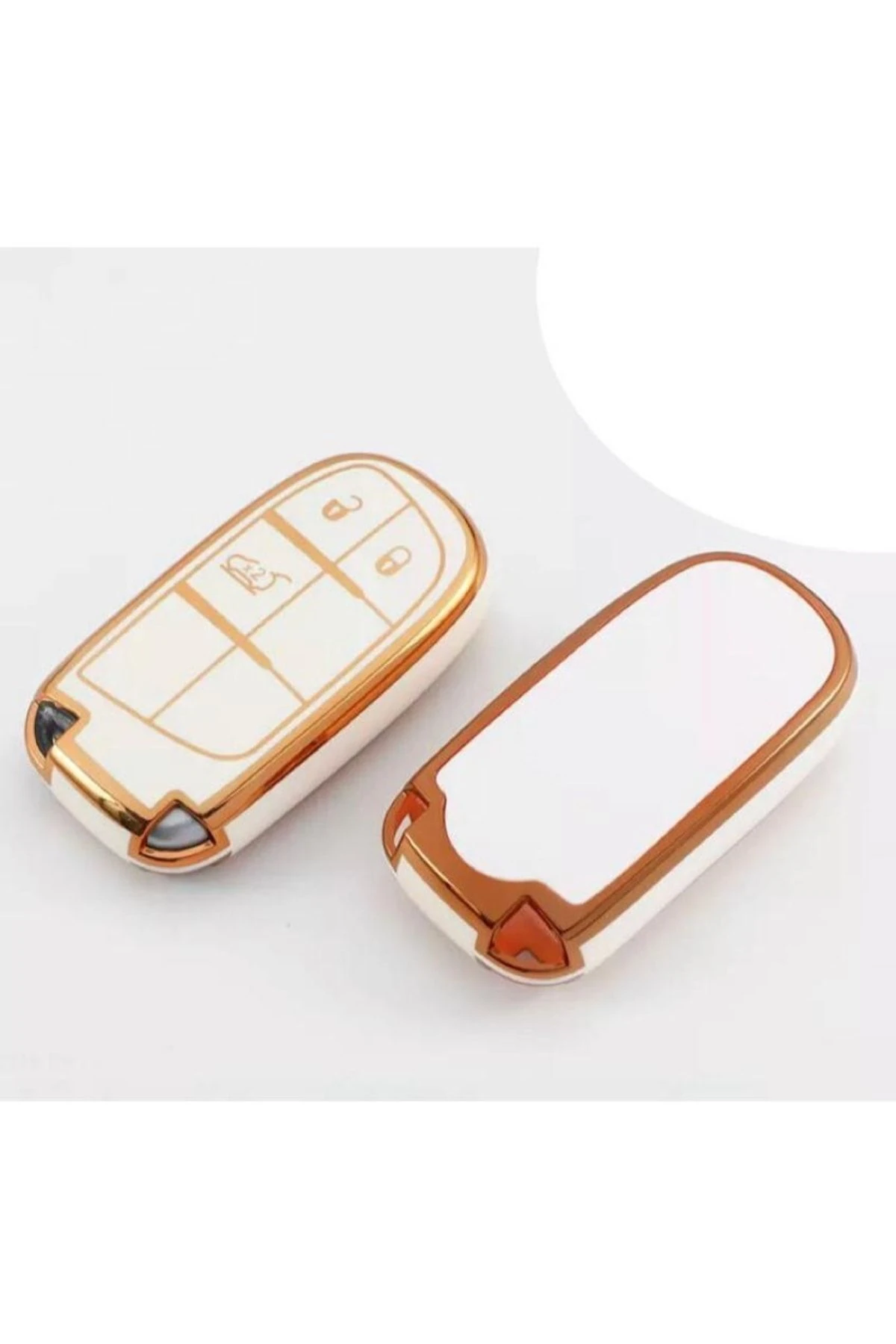 Fiat 500 X 5001 Egea Cross Akıllı Lüks Anahtar Kılıfı Beyaz Uyumlu 2.resime Bakınız