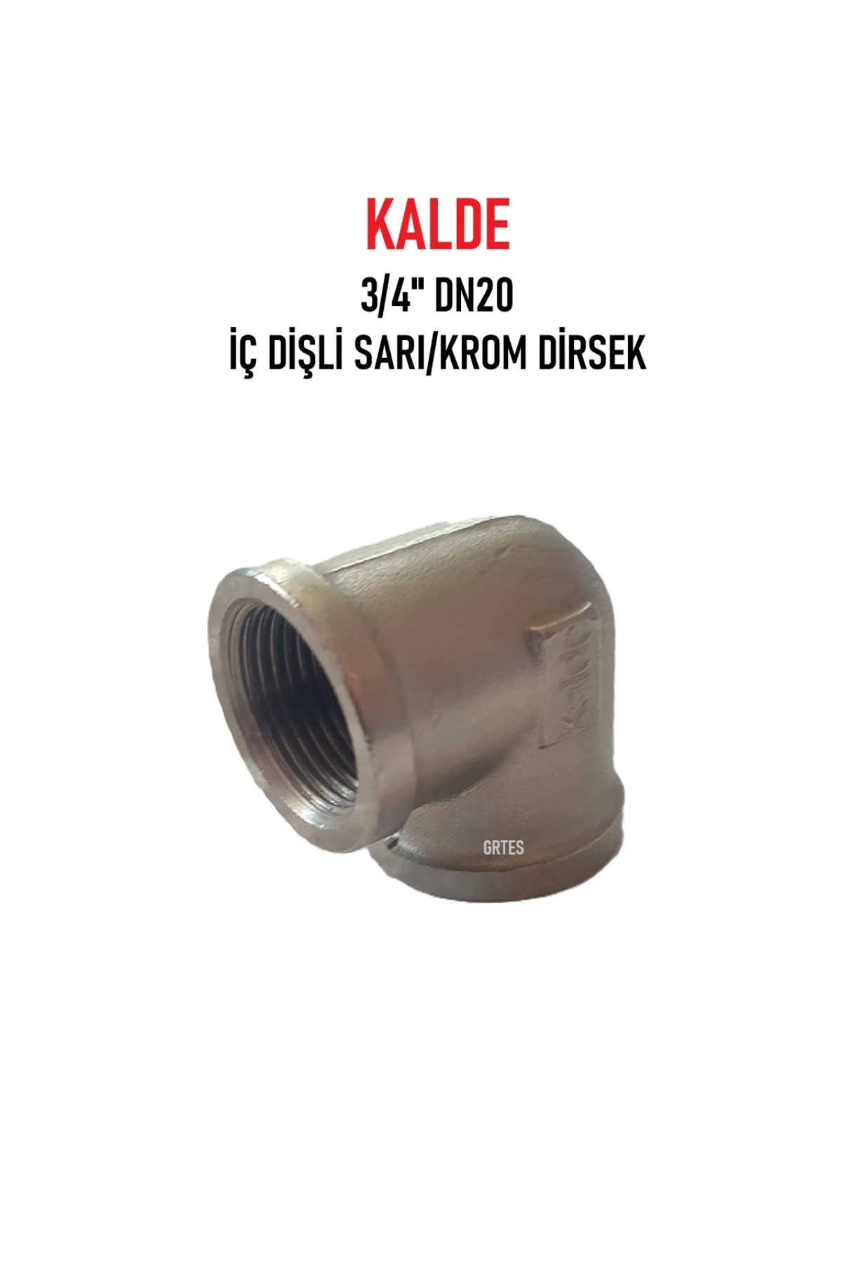 3/4" Dn20 Sarı/Krom Dirsek İç Dişli (Dişi) - Brass İnternal Thread Elbow