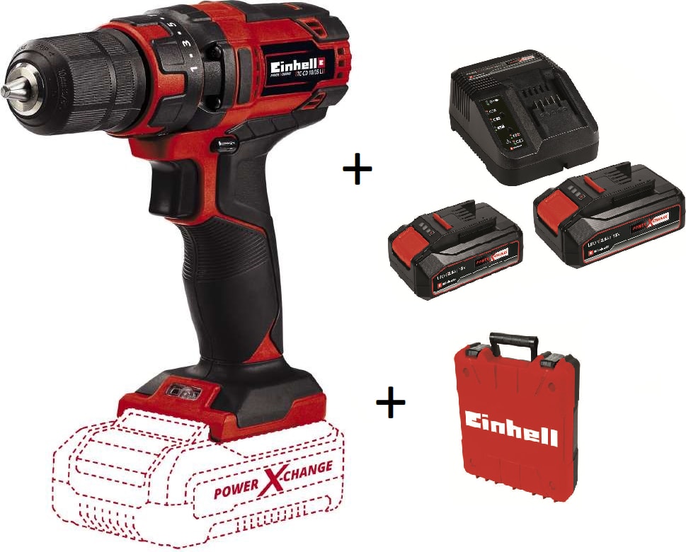 EİNHELL Tc-Cd 18/35 Li (2x2.5 Ah Starter Kit) Akülü Matkap Çantalı