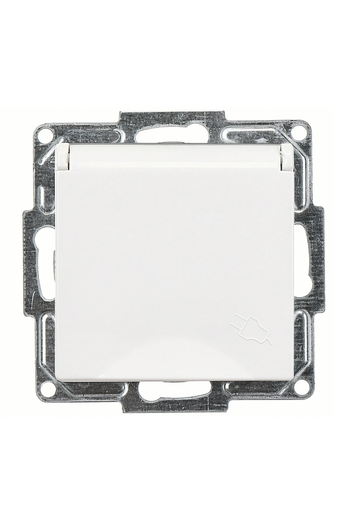 Visage Beyaz Kapaklı Topraklı Priz Mekanizma