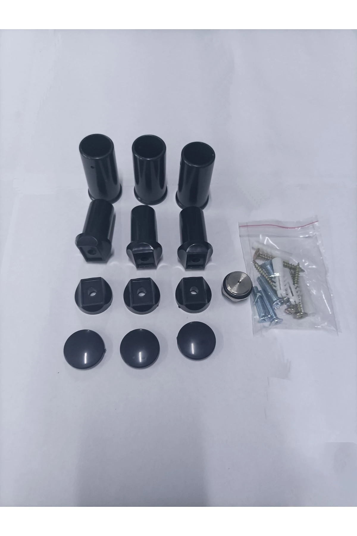 Antrasit Renk 3 'lü Montaj Seti Havlupan Radyatör Montaj Seti