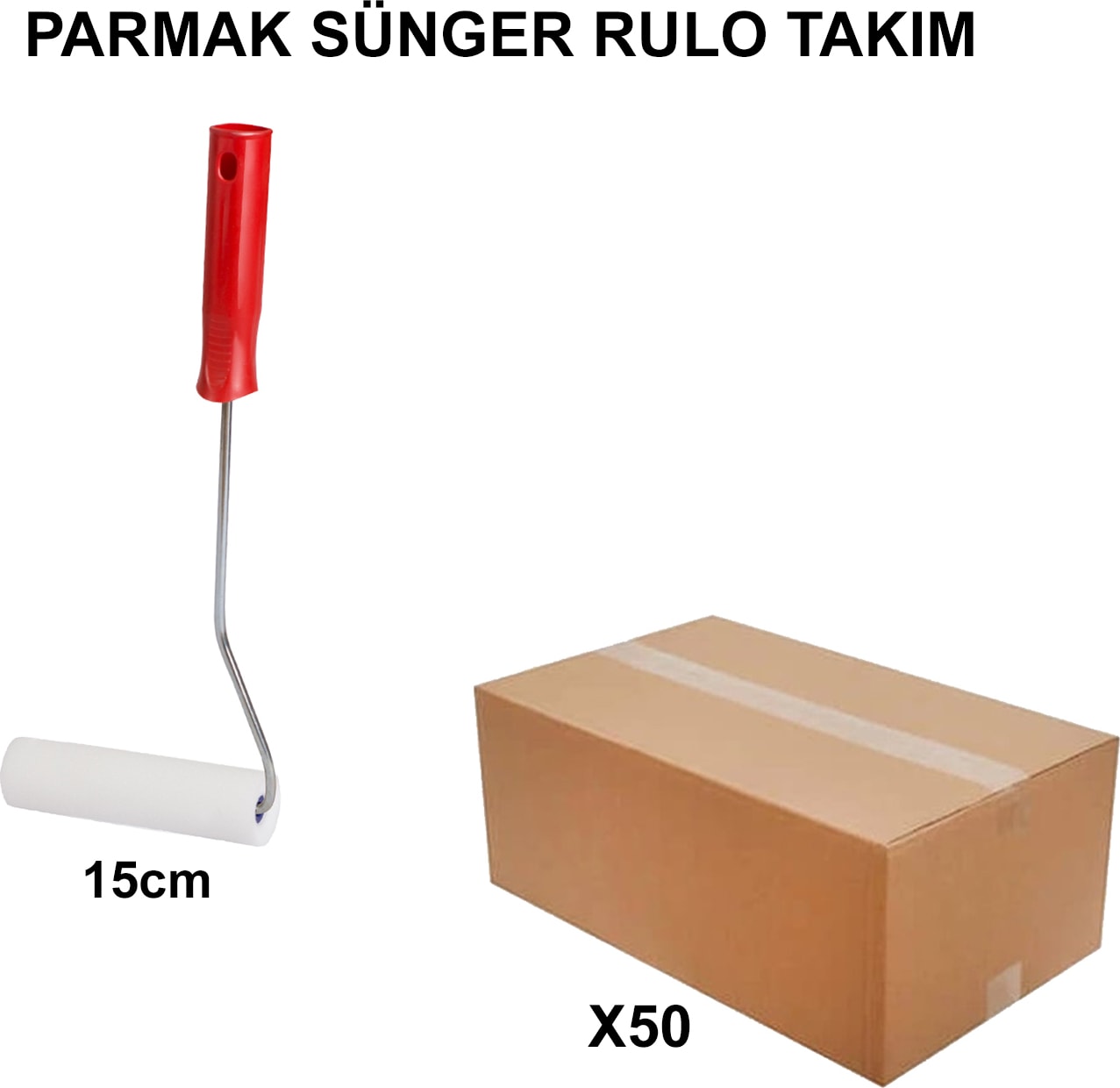 İZMİR FIRÇA Izmir Fırça Arge Toptan Parmak Sünger Rulo Takım 15 Cm- 50 Adet 011168