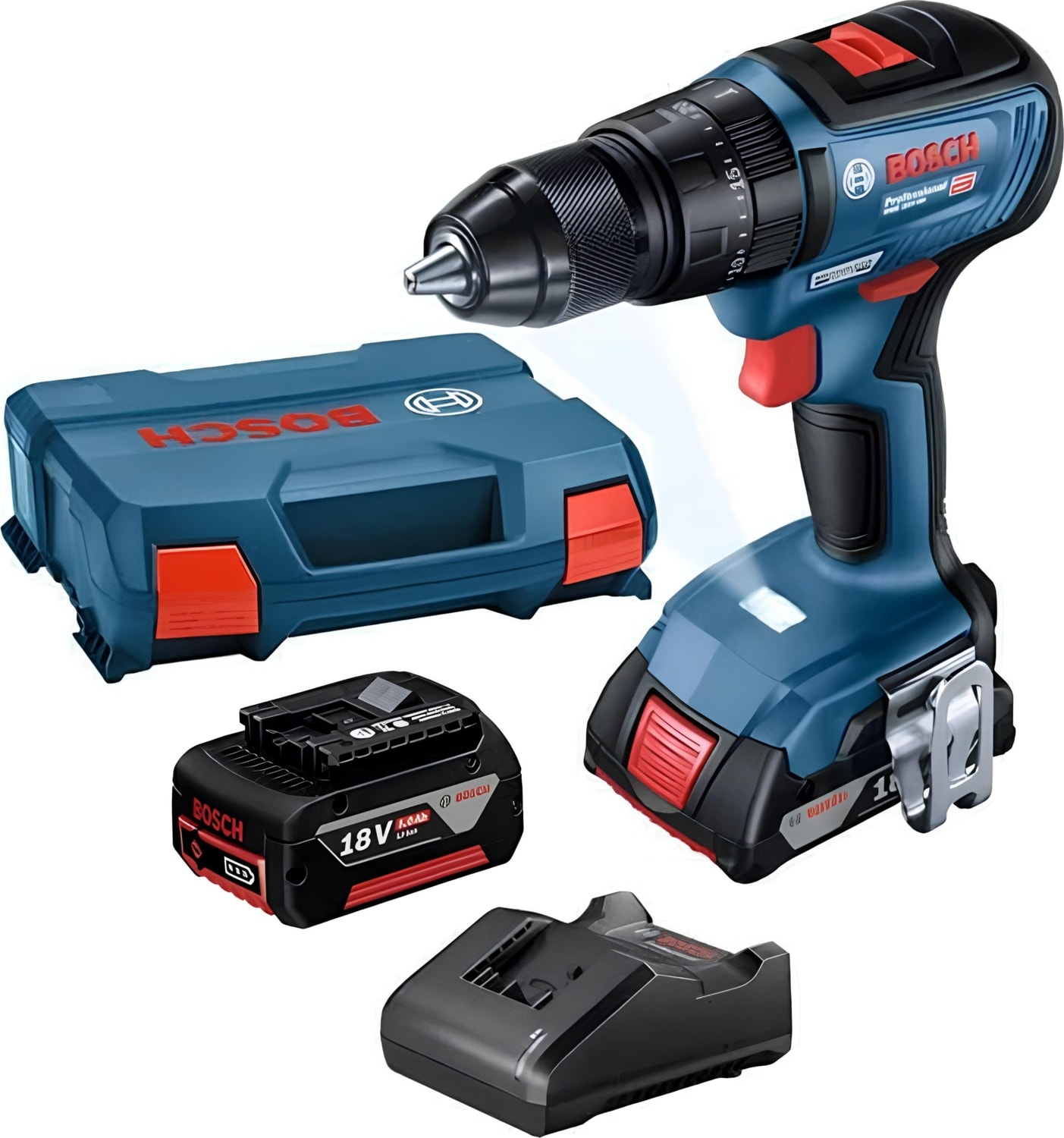 BOSCH GSB 18V-50 Çift Akülü 2 Ah + 5 Ah Vidalama Makinesi 06019H5103