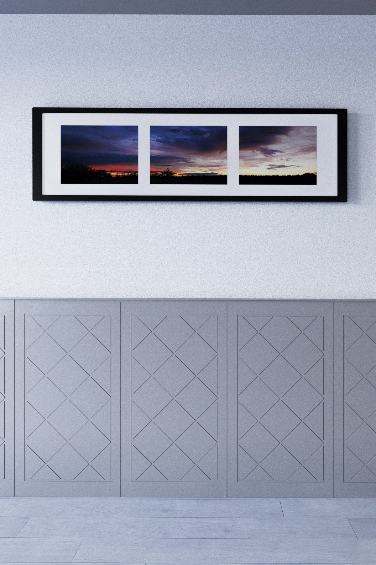 Mdf Cnc Işlemeli Dekoratif Boyanabilir Duvar Paneli (102X54CM) (6MM) Kare