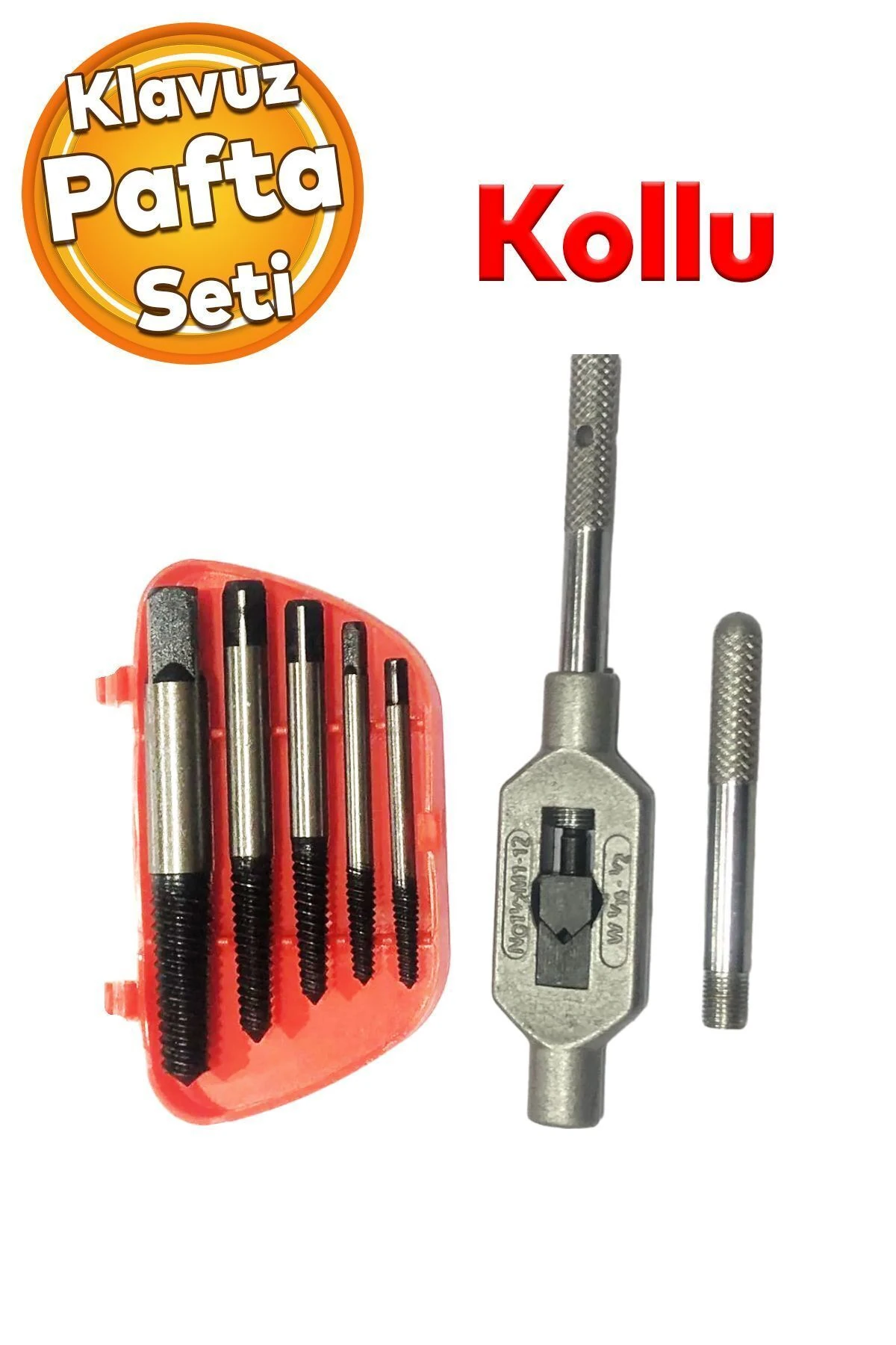 Klavuz Pafta Takımı 5 'li Seti Hainz Köln Ahşap Metal Yüzey Vida İç Diş Açma Çıkarma Kollu Set