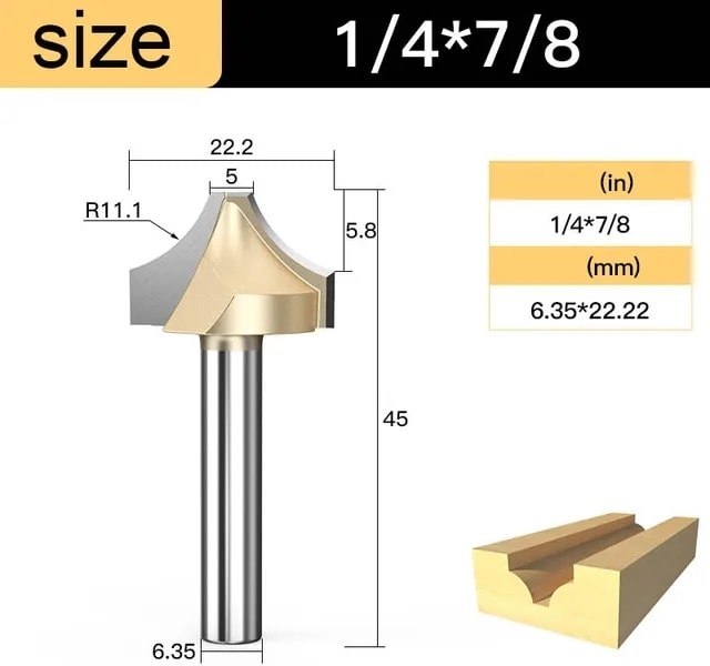 R00207 Tideway Tungsten Karbür Ark Freze Uçları R Açı Profesyonel Sınıf Ağaç Işleme Planya Cnc Aracı Freze Kesici Ahşap (Yurt Dışından)