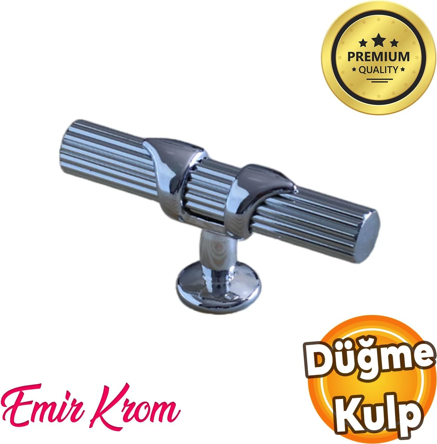 Emir Krom Metal Düğme Tek Vidalı Çekmece Mutfak Mobilya Dolabı Dolap Kapak Kulbu