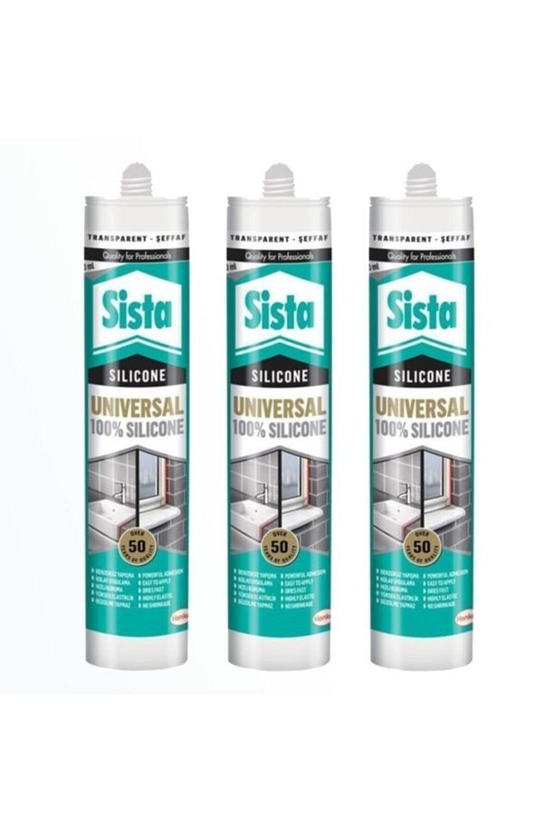 Sista Şeffaf Silikon 280 Ml (3 Adet)