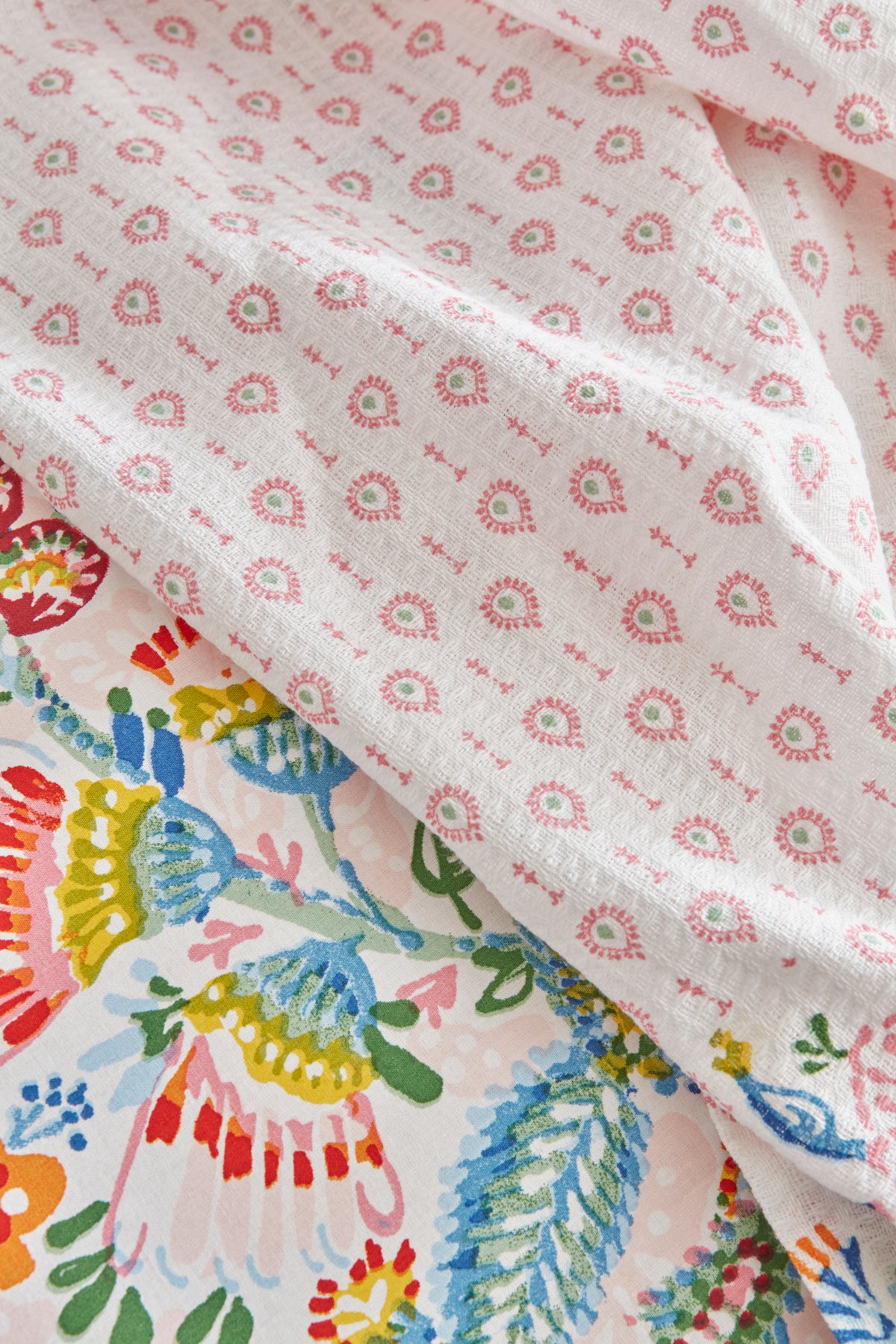 Sarthe %100 Pamuk Çift Kişilik Nevresim Pike Takımı Multicolor