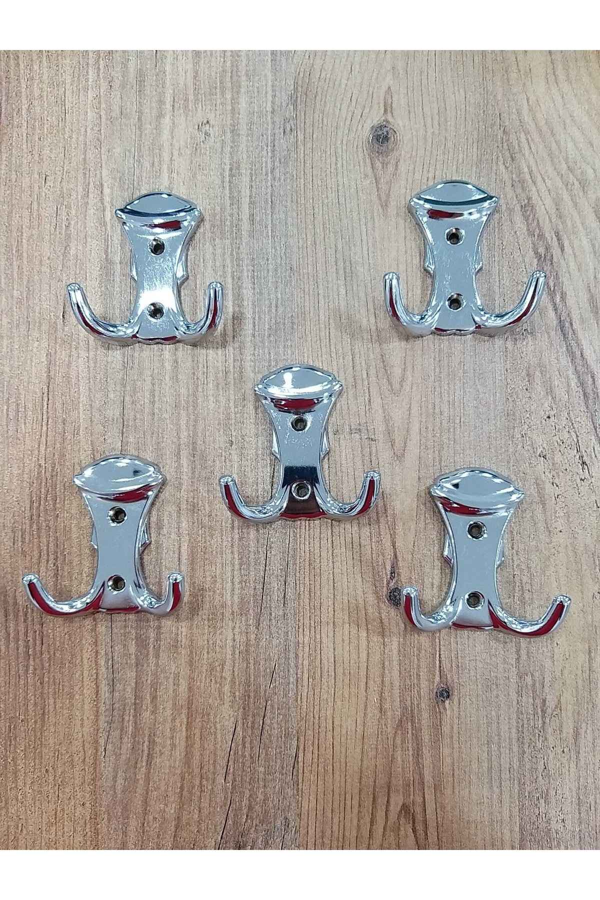 Kobra Askı Krom Vestiyer Portmanto Kapı Dolap Askısı (5 Adet)