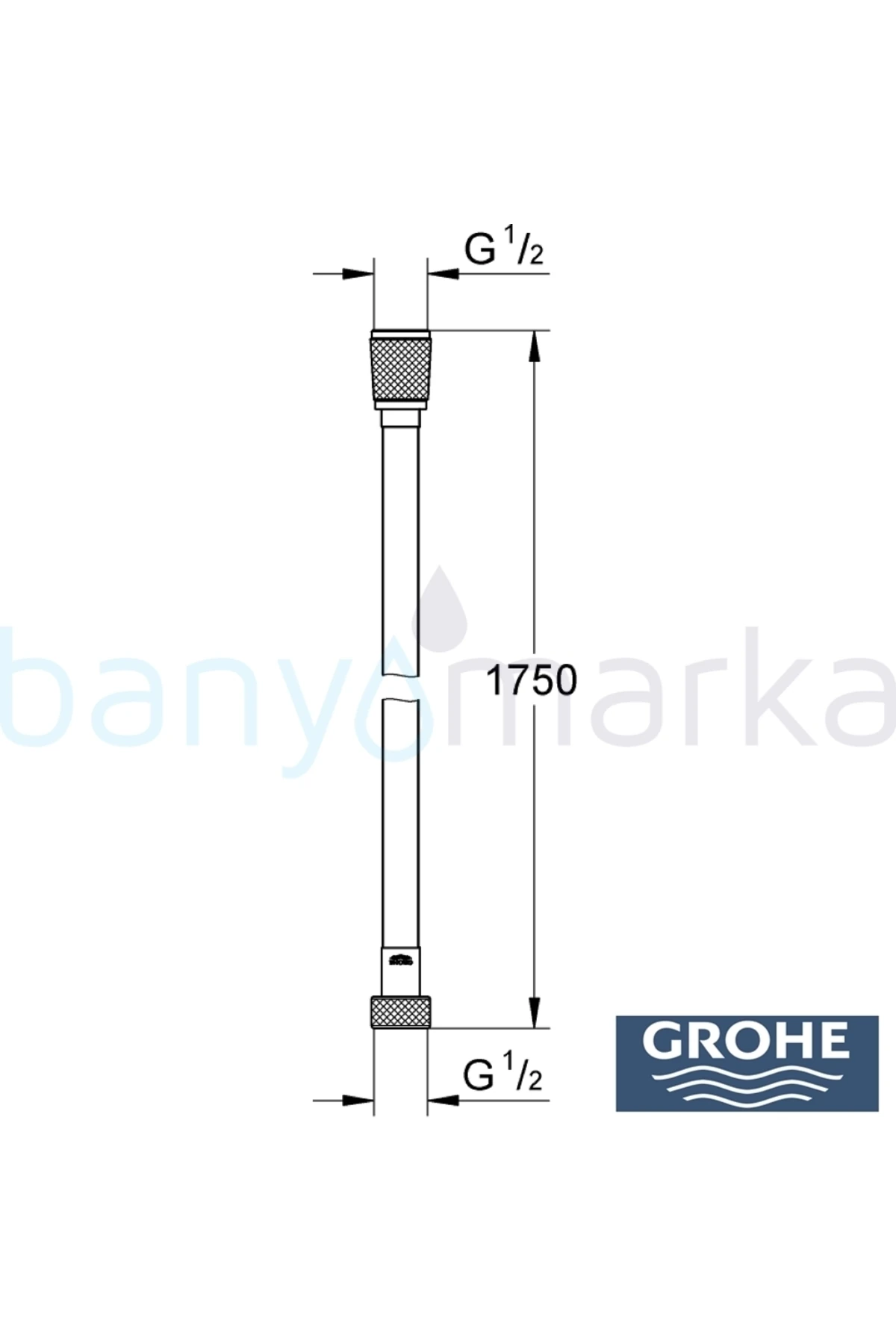 Silverflex Duş Hortumu, 175 cm, Hayalet Siyah - 28388KF1
