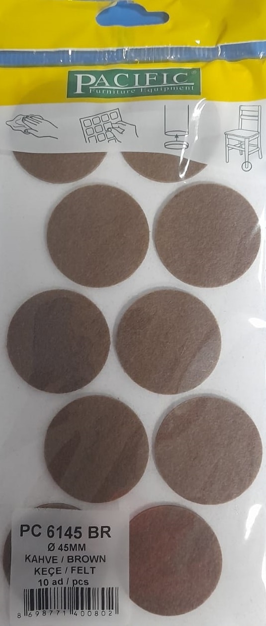 Yapışkanlı Keçe 45MM Yuvarlak