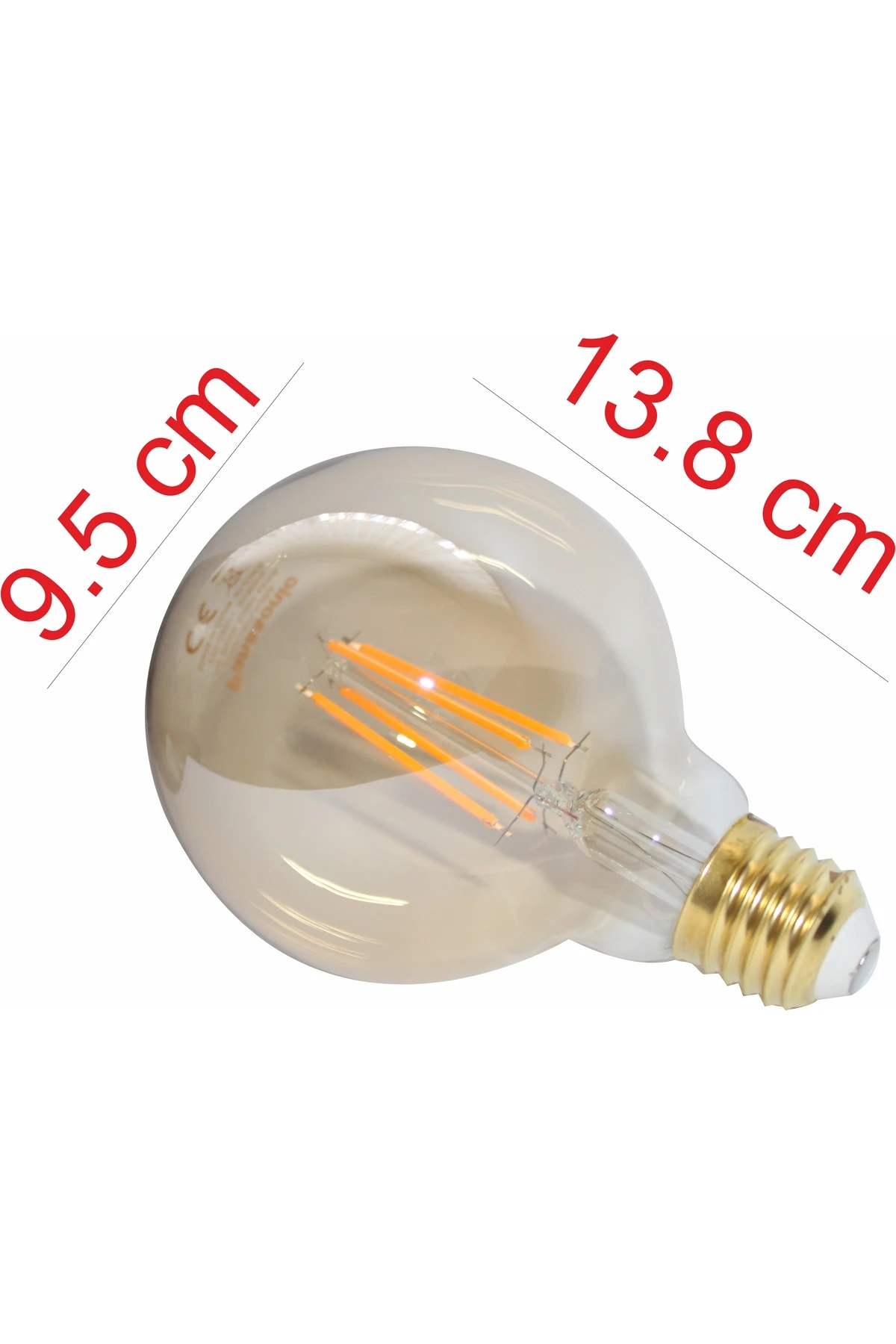 7W Sıcak Sarı Filament Ampul | 2000K Retro Görünüm, Düşük Enerji Tüketimi