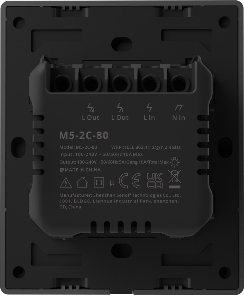 M5-2C-80 Akıllı Duvar Anahtarı 2 Kanallı