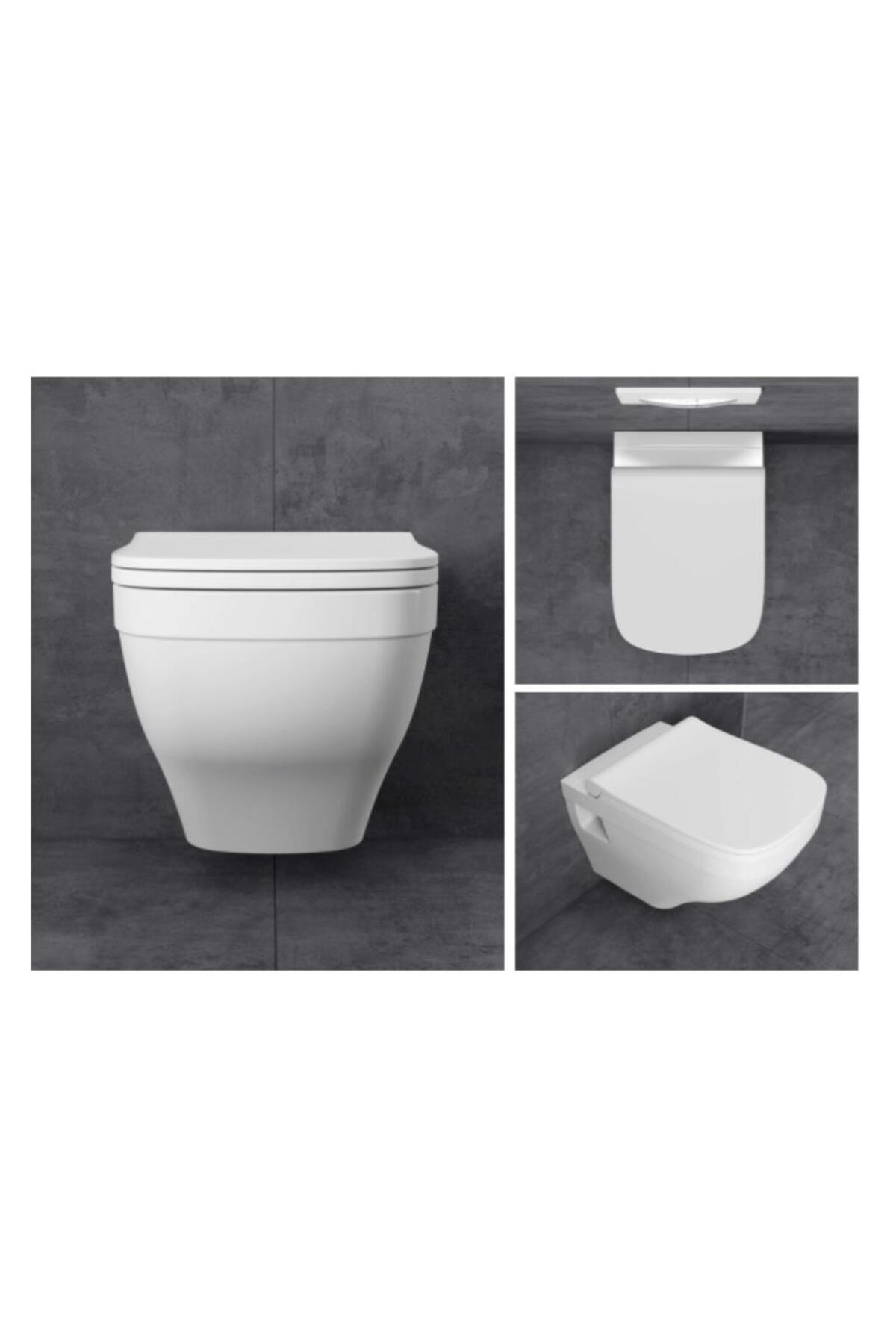 Gömme Rezervuar Seti Ve Dura Asma Klozet Zeugma Ve Yavaş Kapak